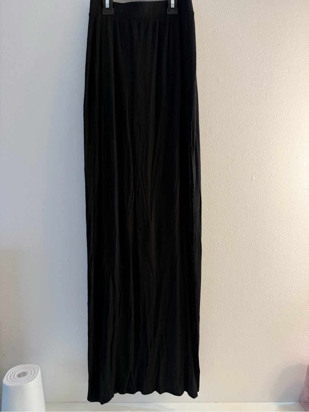 Wet Seal Black Maxi Skirt with high slit- Sleek Full-Length Style